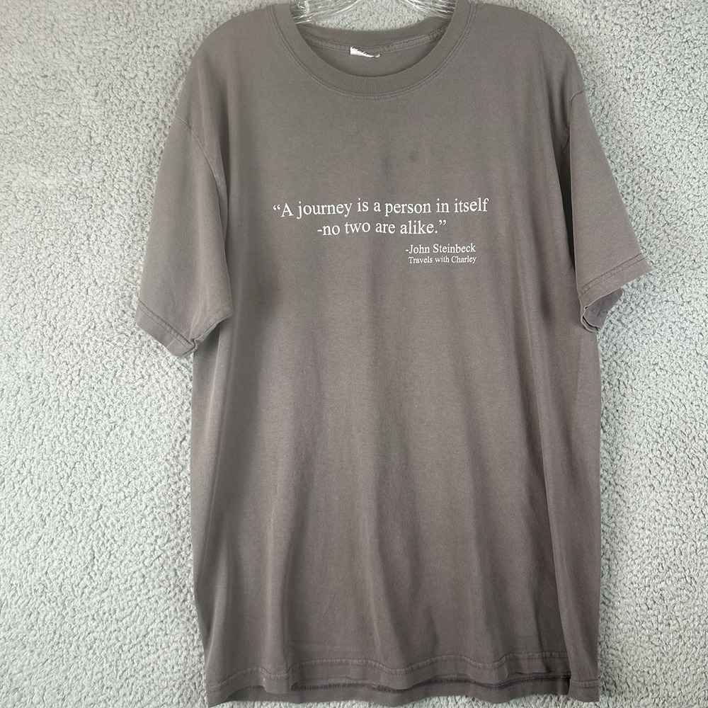 Vintage John Steinbeck "Travels With Charlie"  T‎ Shirt Adult Size Large